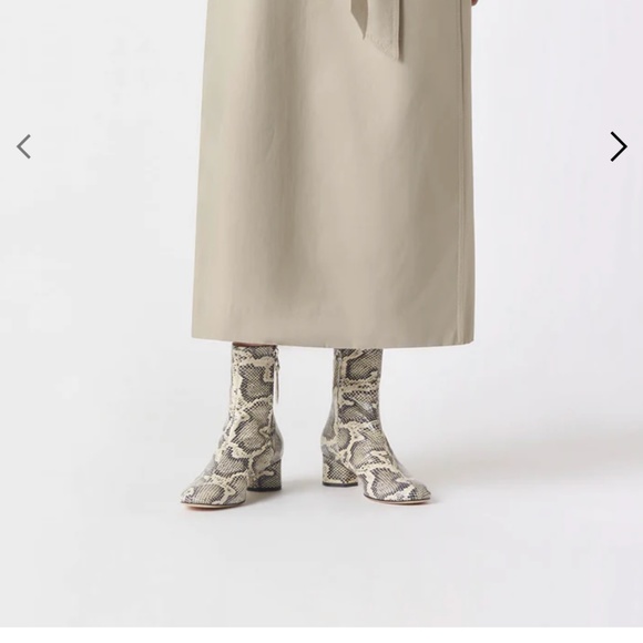 Ayede Allegra ankle boots in creamy snakeskin - Picture 3 of 6